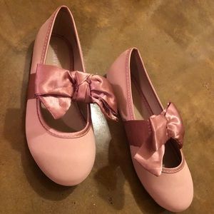 Blush Pink flats with Satin Bow - NEW